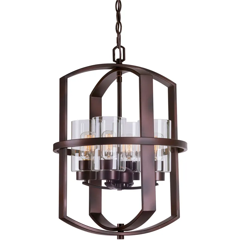 Hassle-Free Returns Hyde 4 Light 16 inch Antique Bronze Foyer Pendant Ceiling Light