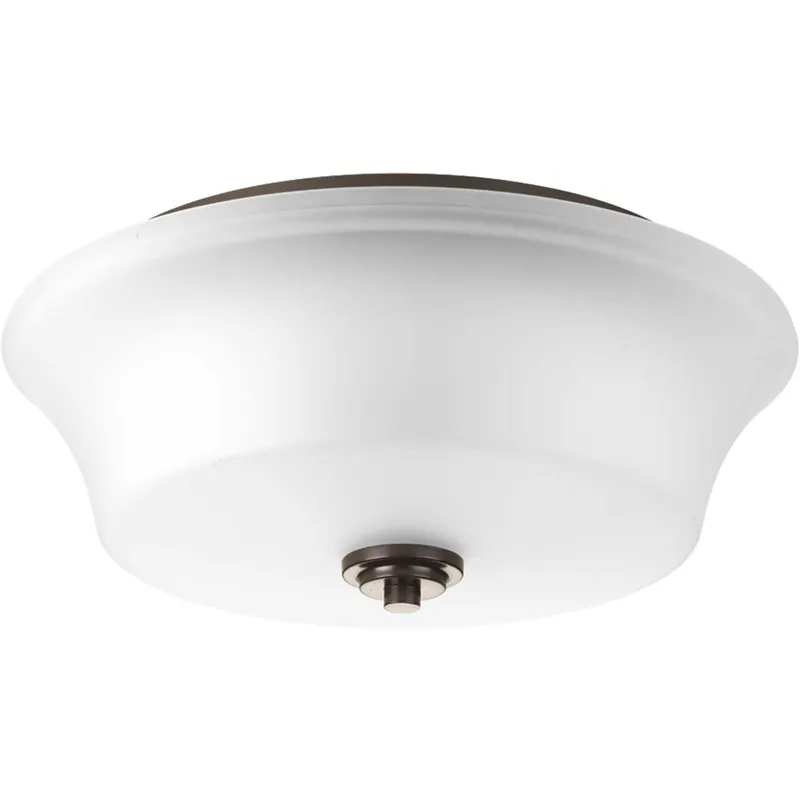Buy Today Read 2 Light 14 inch Antique Bronze Flush Mount Ceiling Light