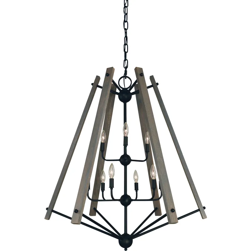 Meredith 9 Light 34 inch Matte Black Foyer Chandelier Ceiling Light Shop Now
