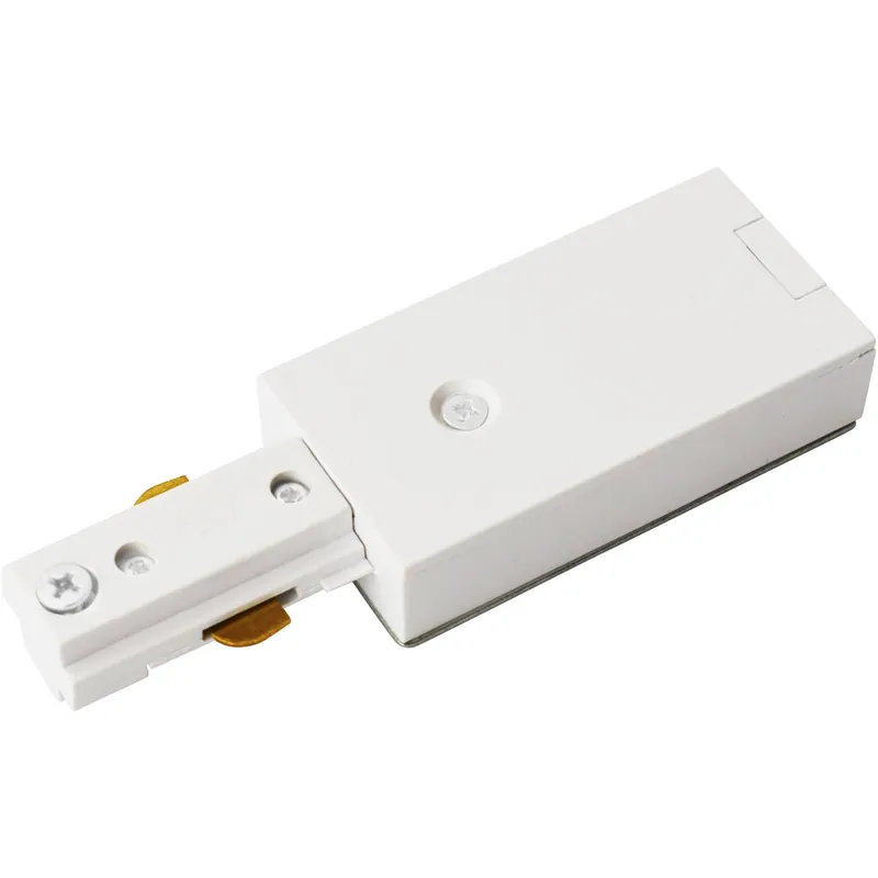 Luxury Signature Matte White Track End Feed Connector Ceiling Light