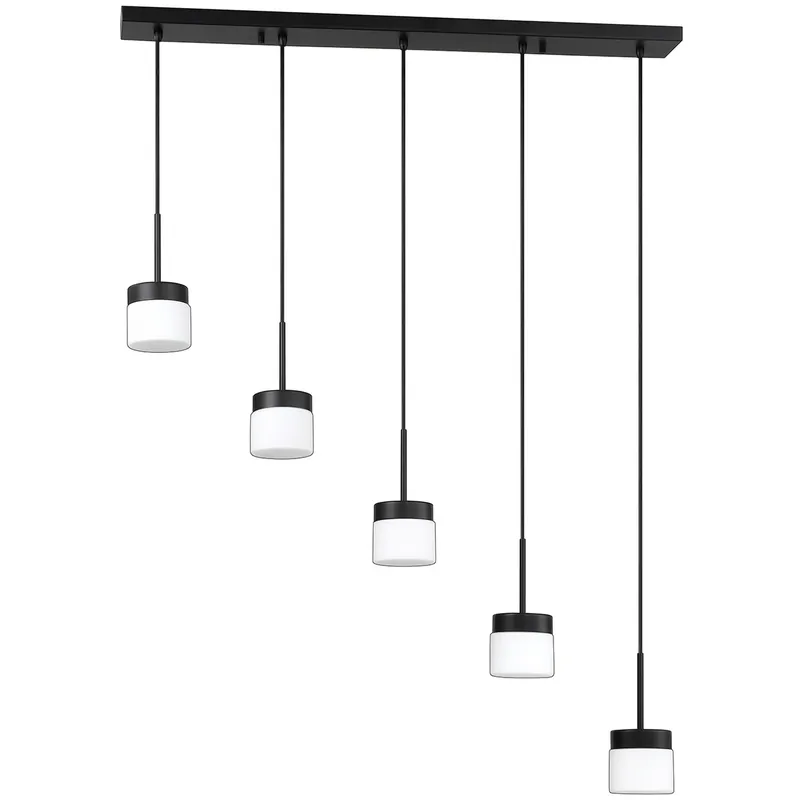 Big Sale Nuon 5 Light 37.8 inch Black Black Bar Ceiling Light