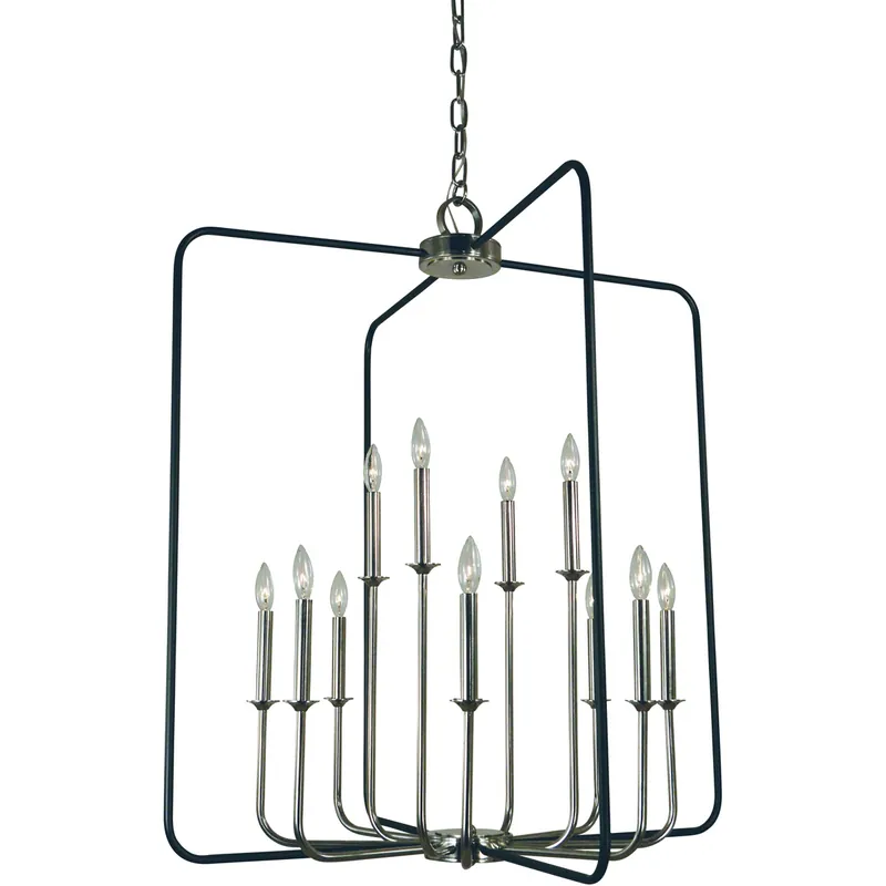 Boulevard 12 Light 34 inch Antique Brass with Matte Black Accents Chandelier Ceiling Light Discount