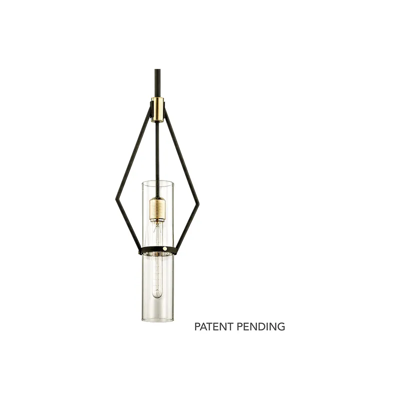 Brazos Point 1 Light 10 inch Textured Bronze Brushed Brass Pendant Ceiling Light Best Price