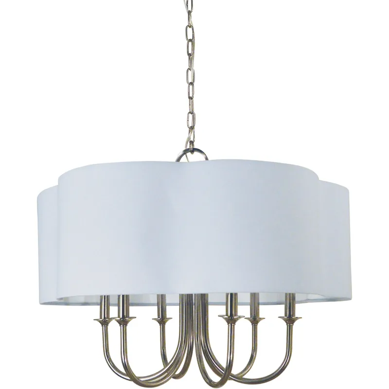 One Day Deal Desire 6 Light 26 inch Polished Nickel Chandelier Ceiling Light