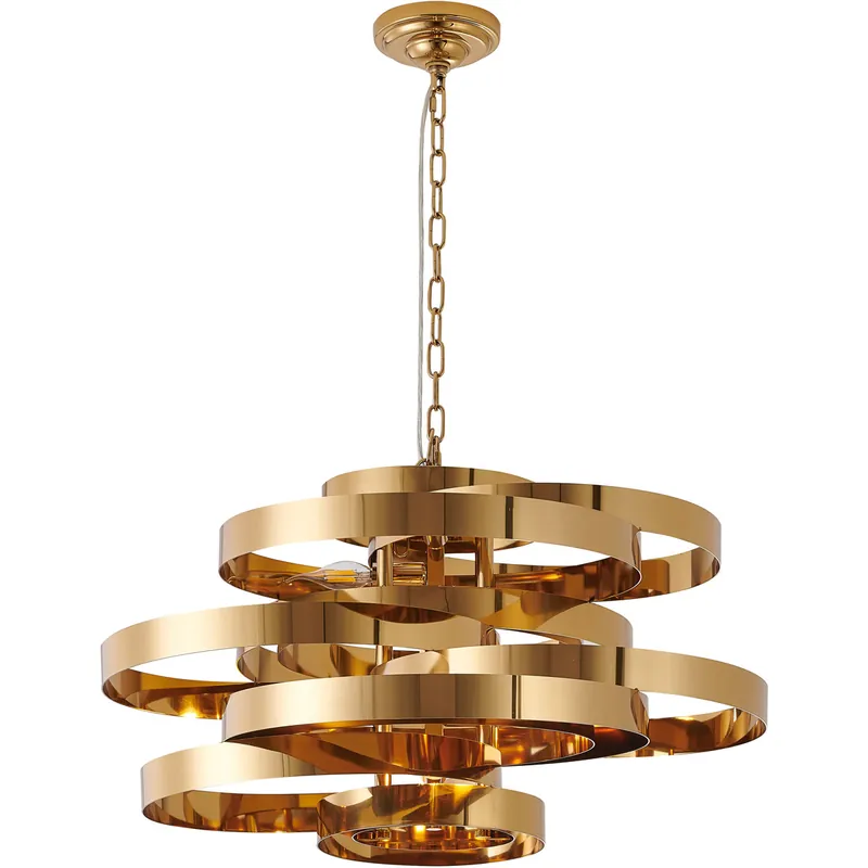 Canada 5 Light 17 inch Shiny Gold Chandelier Ceiling Light Price Drop