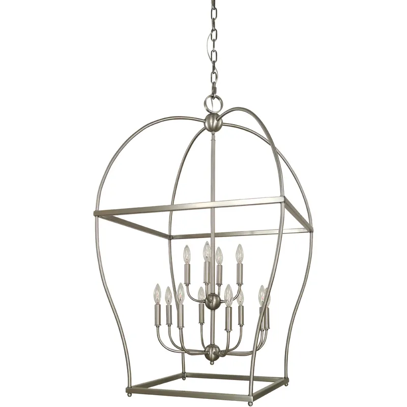 Kenmare 12 Light 26 inch Brushed Nickel Foyer Chandelier Ceiling Light Original