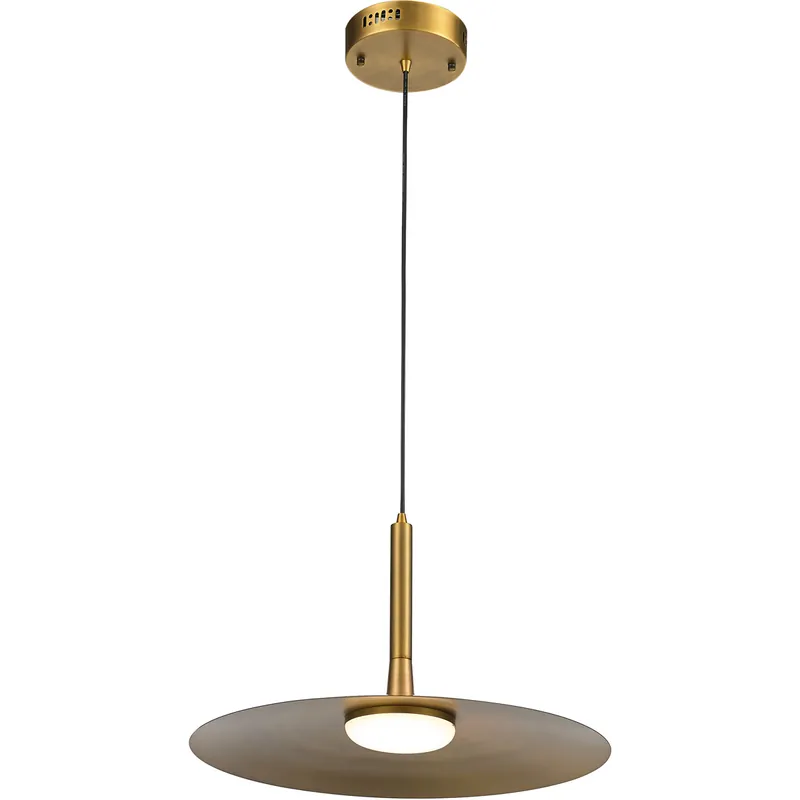 Canada LED 18 inch Semi Matte Antique Brass LED Single Pendant Lighting Ceiling Light Luxury