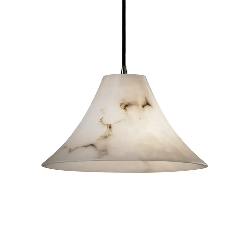 LumenAria 1 Light 9 inch Polished Chrome Pendant Ceiling Light in Black Cord Must Have