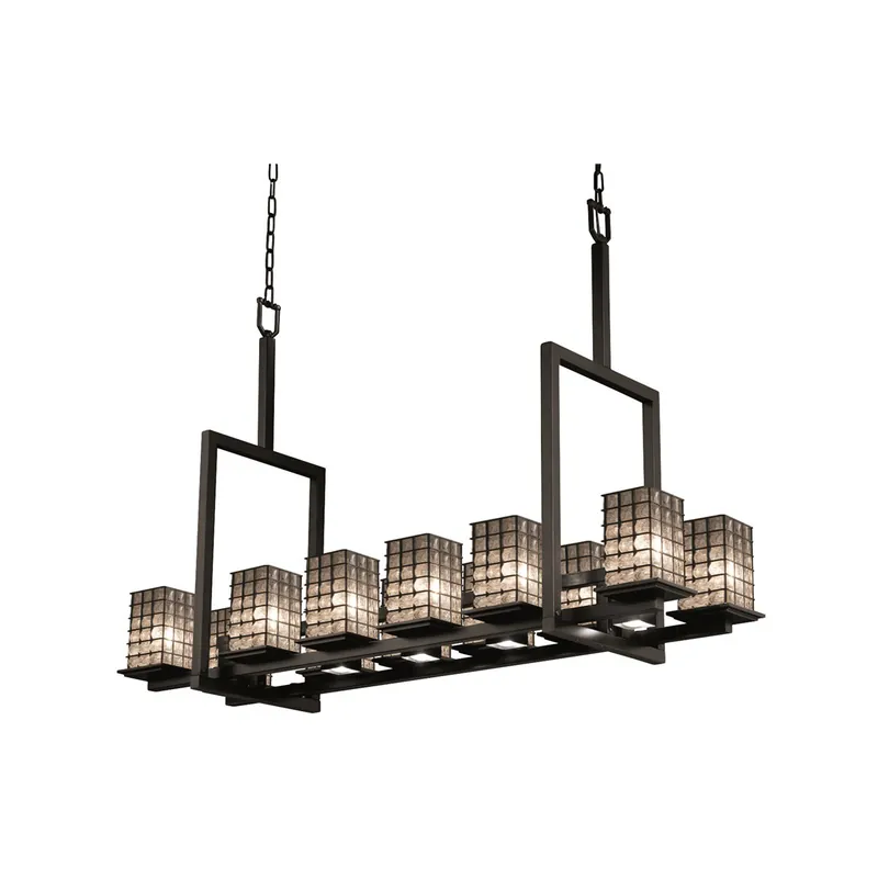 Direct From Manufacturer Wire Glass LED 14 inch Matte Black Chandelier Ceiling Light