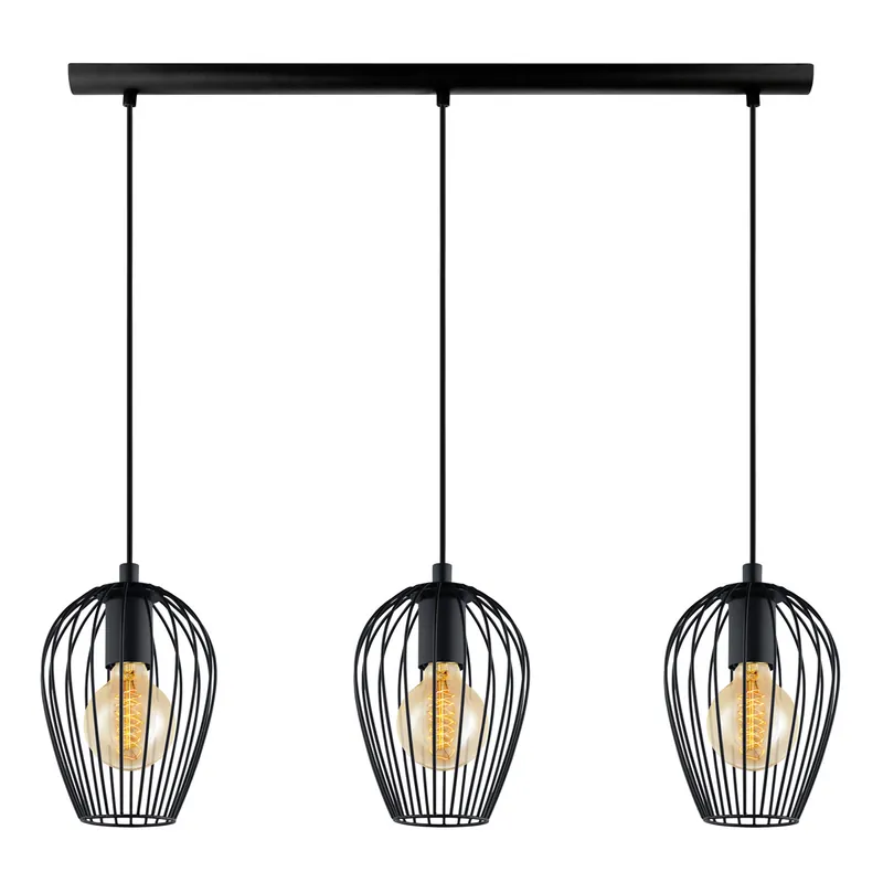 Express Delivery Newtown 3 Light 29.92 inch Matte Black Multi Light Pendant Ceiling Light