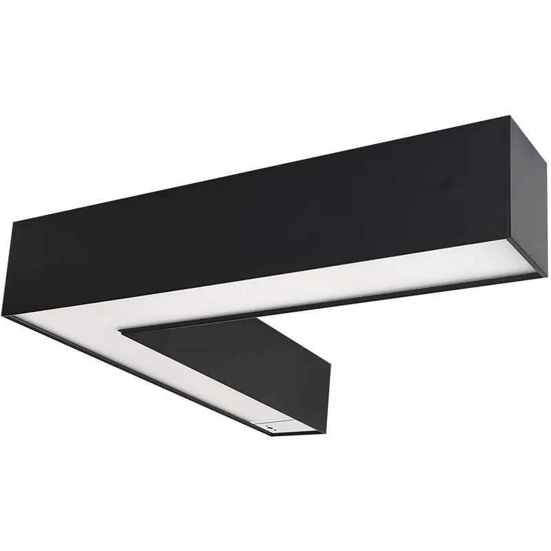 L-Line LED 3.13 inch Black LED Indirect/Direct Linear Ceiling Light, L-Shaped, Selectable CCT Luxury