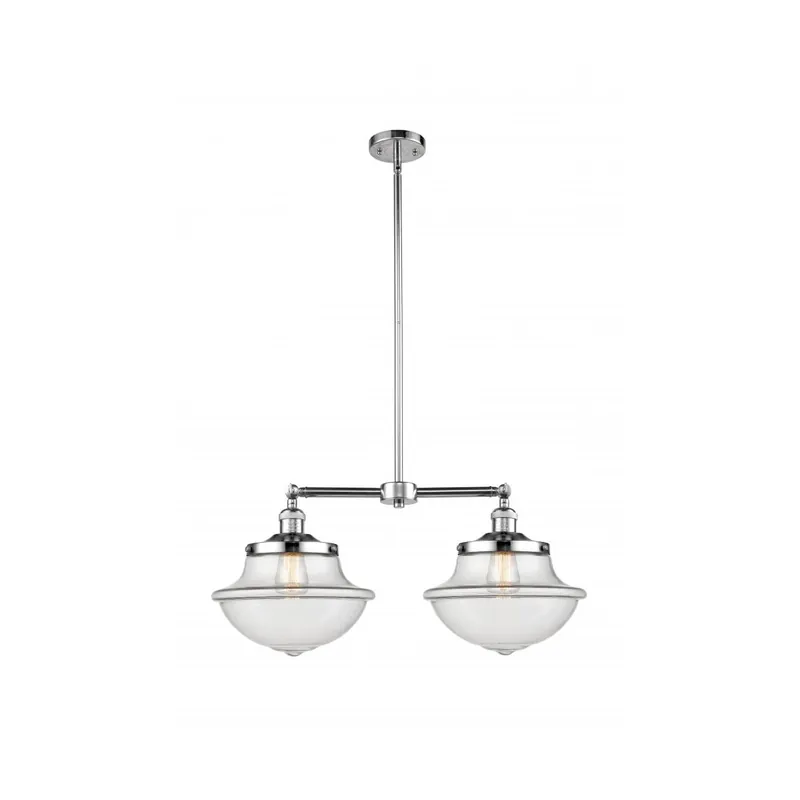 Direct From Factory Franklin Restoration Large Oxford 2 Light 25 inch Polished Chrome Chandelier Ceiling Light, Franklin Restoration