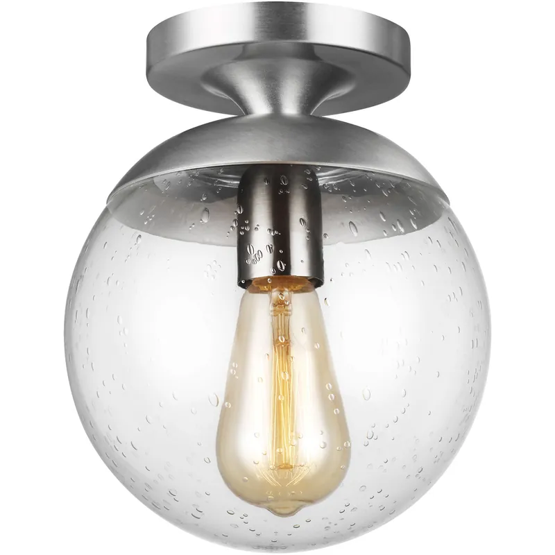 Popular Abington 1 Light 8 inch Satin Aluminum Semi-Flush Mount Ceiling Light