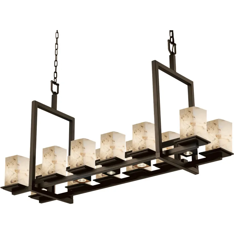 Original Alabaster Rocks 12 Light 14 inch Dark Bronze Chandelier Ceiling Light, Montana Family, Choices