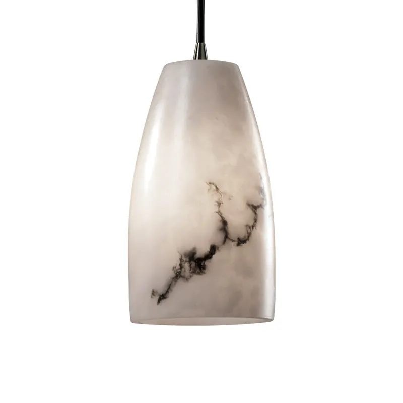 Get Yours LumenAria 1 Light 5 inch Antique Brass Pendant Ceiling Light in Black Cord, Tall Tapered Cylinder