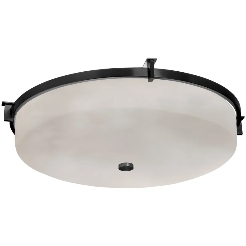 Clouds 3 Light 20.75 inch Matte Black Flush Mount Ceiling Light, Era Family, Choices Next Day Delivery