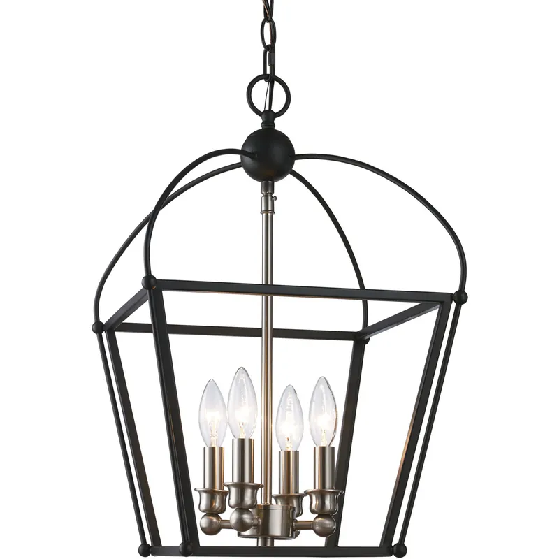 Agnew 4 Light 12 inch Black and Brushed Nickel Pendant Ceiling Light Luxury