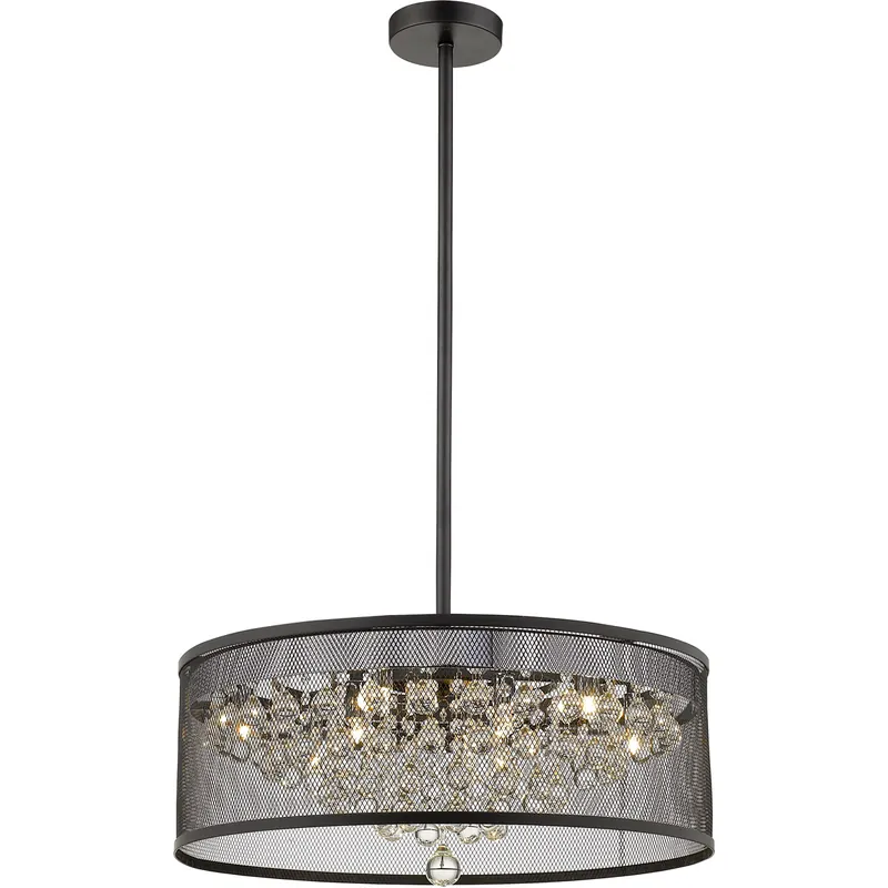 Canada 6 Light 22 inch Black Chandelier Ceiling Light Exclusive