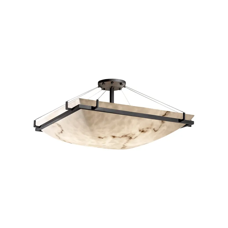 LumenAria LED 40 inch Matte Black Semi-Flush Ceiling Light While Supplies Last