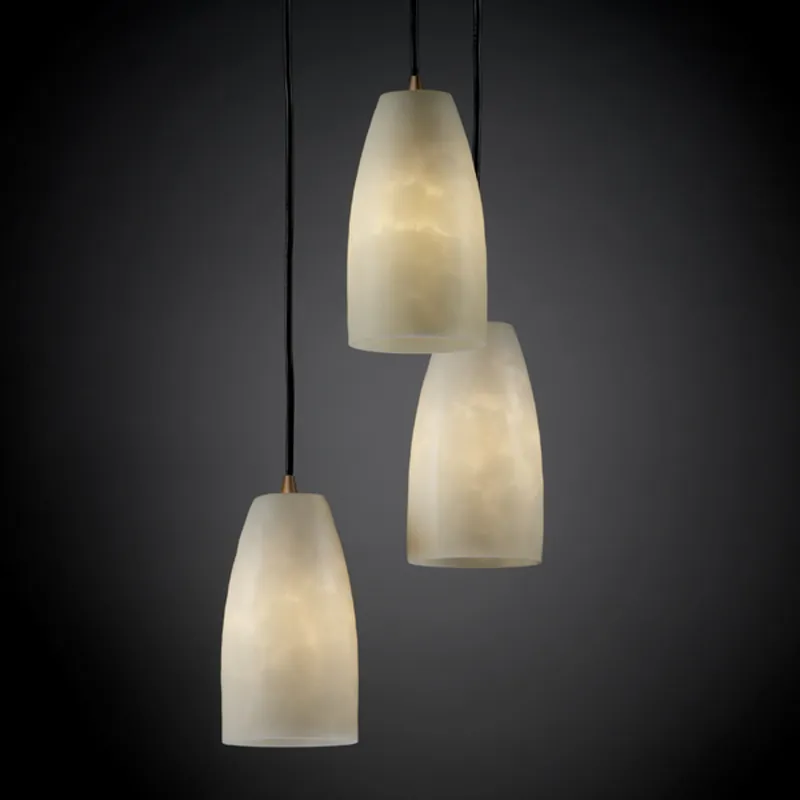 Clouds 3 Light 4 inch Dark Bronze Pendant Ceiling Light in Black Cord, Tall Tapered Cylinder Same Day Shipping