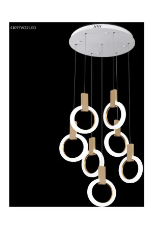 Acrylic LED 30 inch White Acrylic Chandelier Ceiling Light One Day Deal