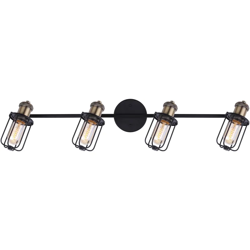 Shop Now Madison 4 Light Black And Gold Track Ceiling Light