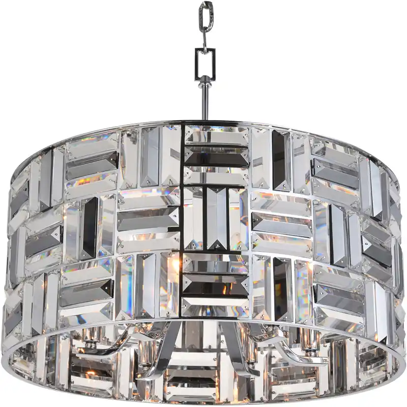 Canada 6 Light 20 inch Chrome Chandelier Ceiling Light Money Back Guarantee