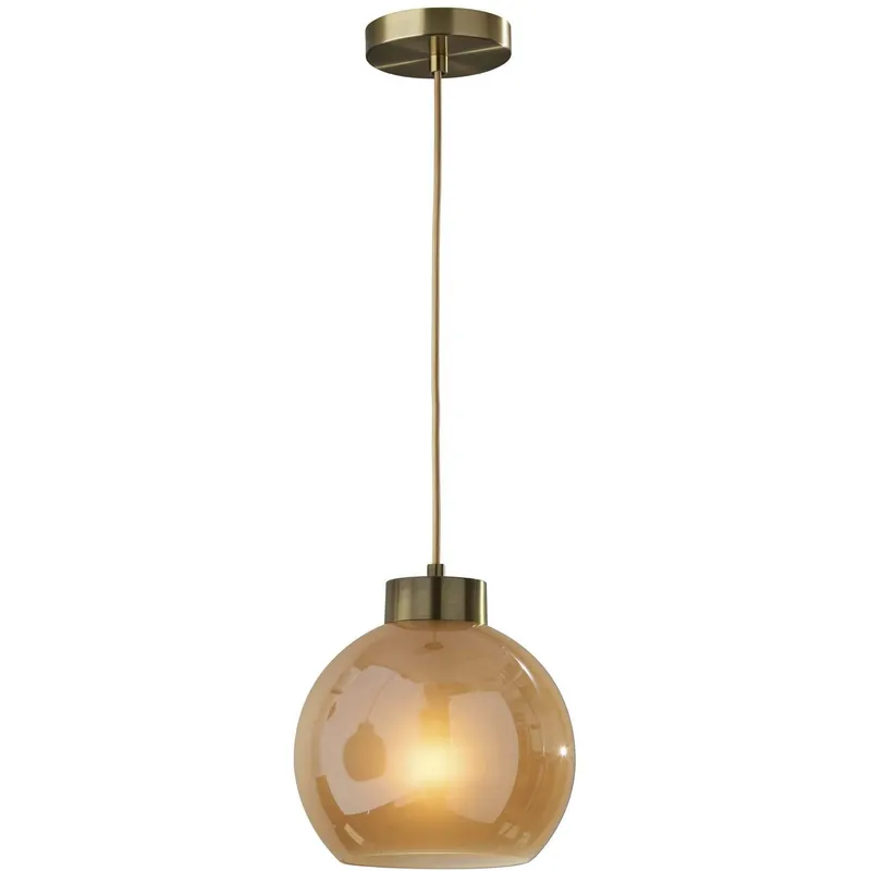 Atticus 9 inch Antique Brass Pendant Ceiling Light Trusted Brand