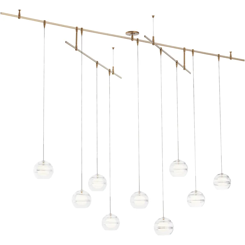 Crafted Sean Lavin Sedona LED Aged Brass Chandelier Ceiling Light
