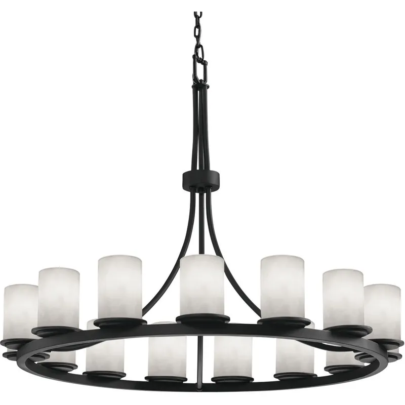 Clouds 15 Light 42 inch Matte Black Chandelier Ceiling Light, Dakota Family, Choices Fast Shipping
