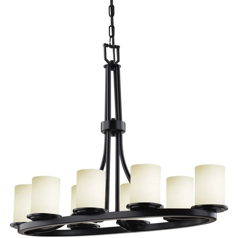 Brand New Fusion LED 16 inch Matte Black Chandelier Ceiling Light