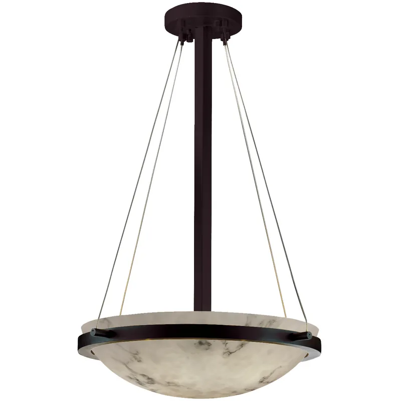 Latest LumenAria 3 Light 21 inch Matte Black Pendant Ceiling Light, Ring Family, Choices