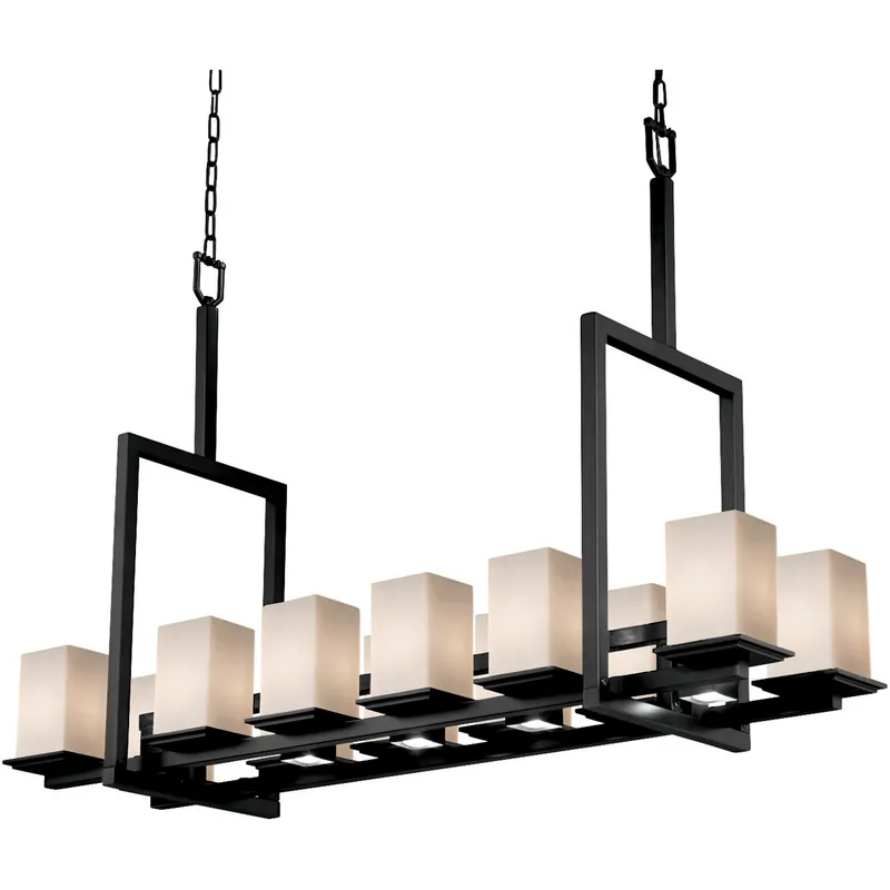 Free Returns Fusion LED 14 inch Matte Black Chandelier Ceiling Light