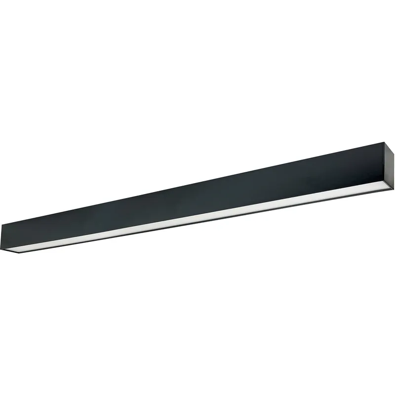 Reduced Price L-Line Black LED Indirect/Direct Linear Ceiling Light, Selectable CCT