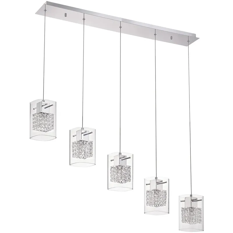 Politan 5 Light 40 inch Chrome Pendant Ceiling Light Holiday Sale