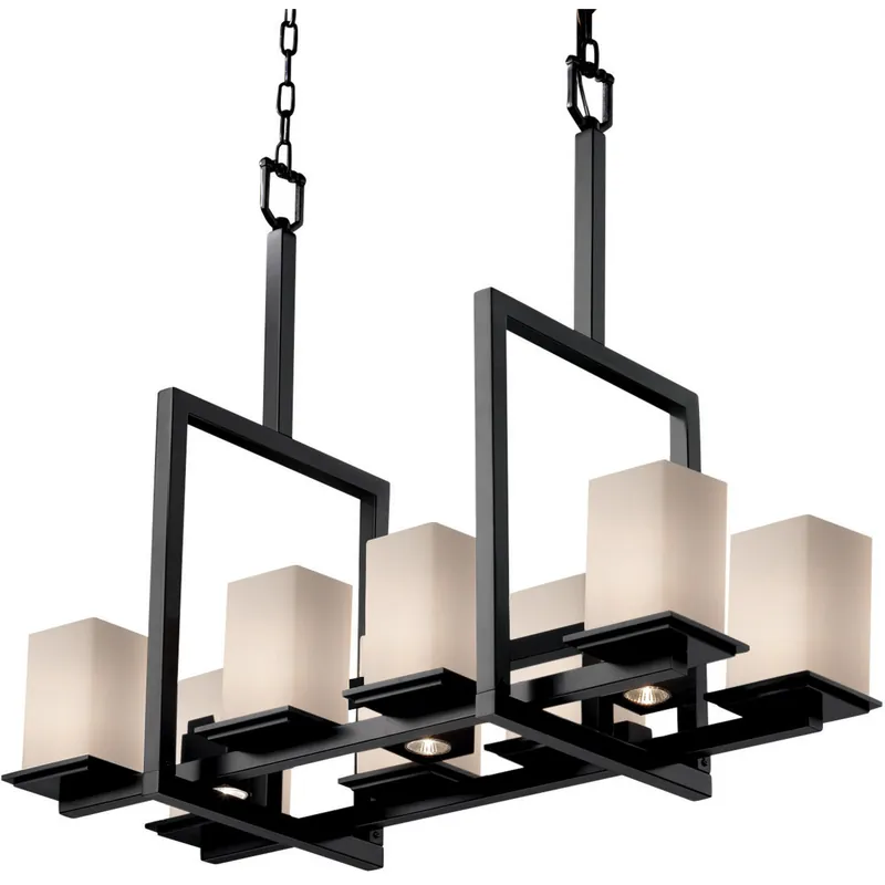 Fusion LED 14 inch Matte Black Chandelier Ceiling Light Popular
