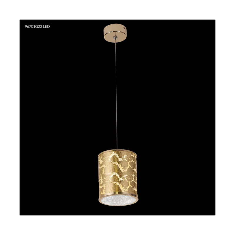 Grab Now Gold Leaf 1 Light 5 inch Gold Chandelier Ceiling Light