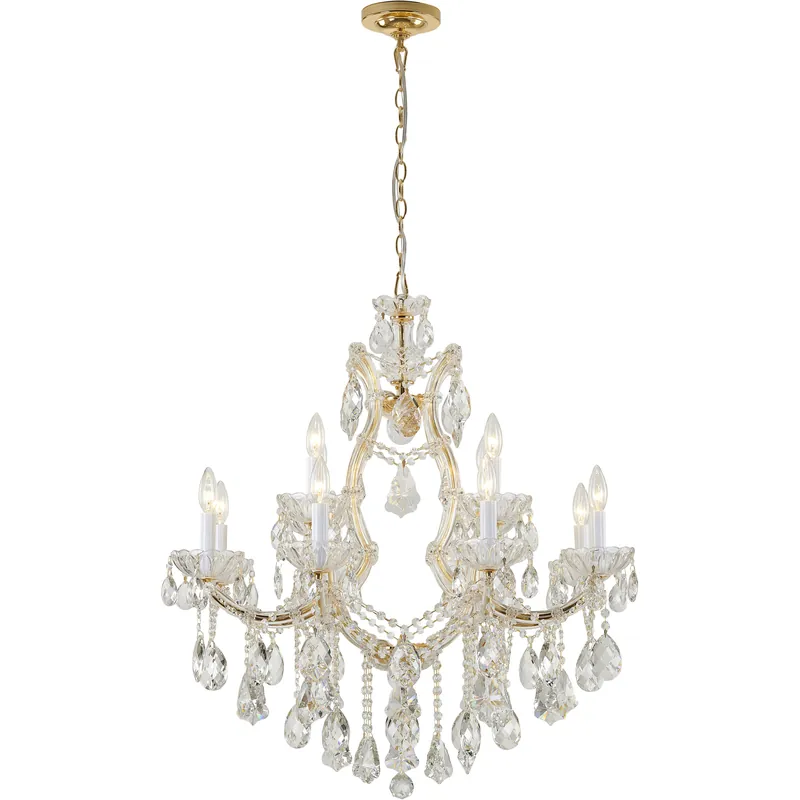Trending Canada 12 Light 32.5 inch Gold Chandelier Ceiling Light, Gold Frame