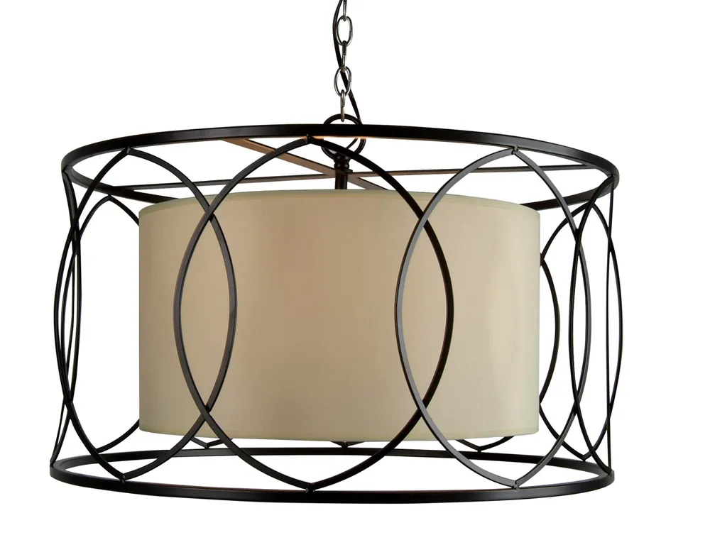 Handmade YS Series 22 inch Pendant Ceiling Light, Bronze Frame