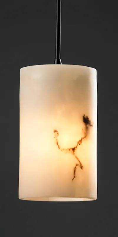LumenAria 1 Light 4 inch Matte Black Pendant Ceiling Light in Black Cord, Cylinder with Flat Rim Money Back Guarantee
