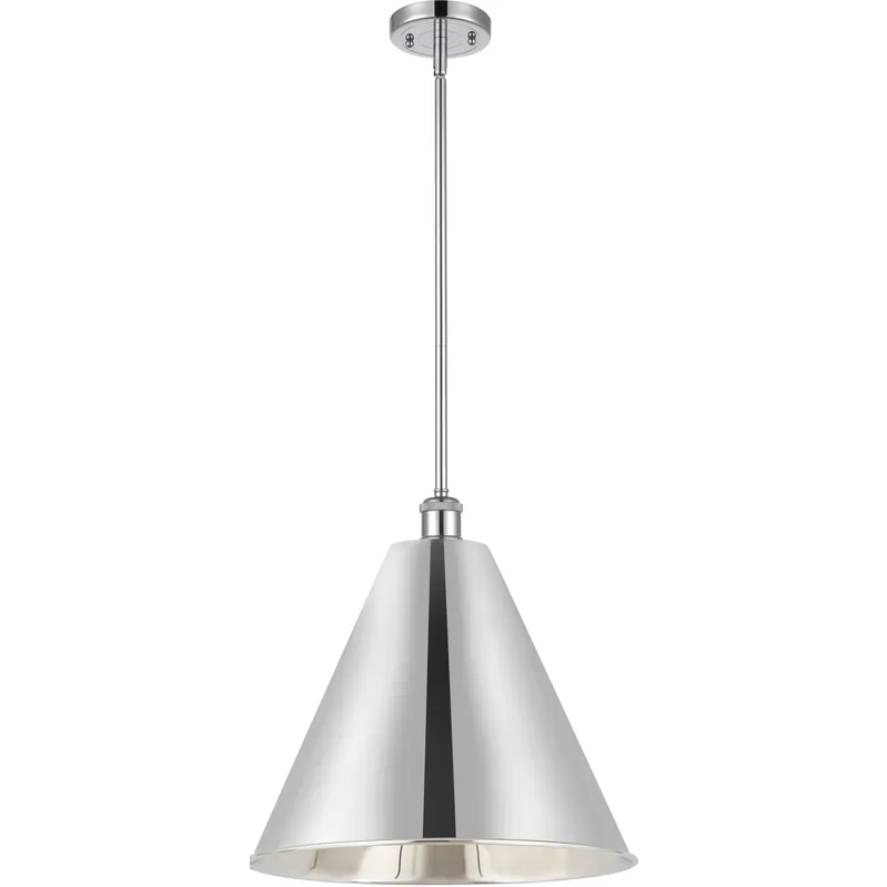 Ballston Cone LED 16 inch Polished Chrome Pendant Ceiling Light High Quality