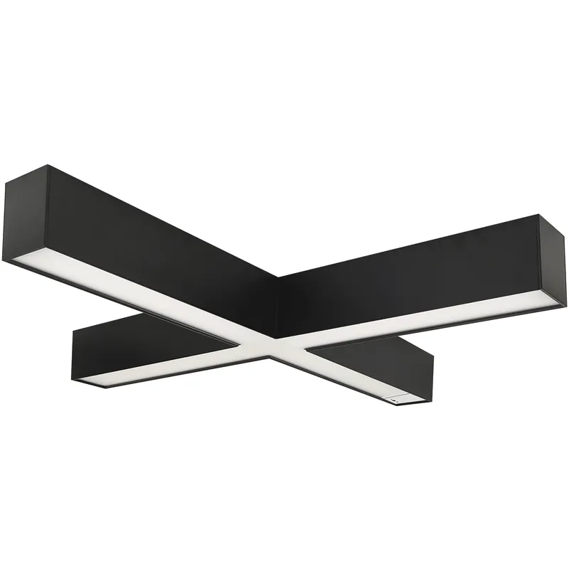 L-Line LED 2.75 inch Black LED Indirect/Direct Linear Ceiling Light, X-Shaped, Selectable CCT Today Only