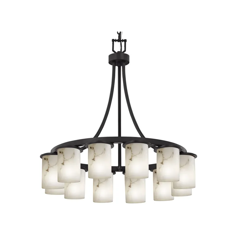 LumenAria LED 28 inch Matte Black Chandelier Ceiling Light Limited Offer