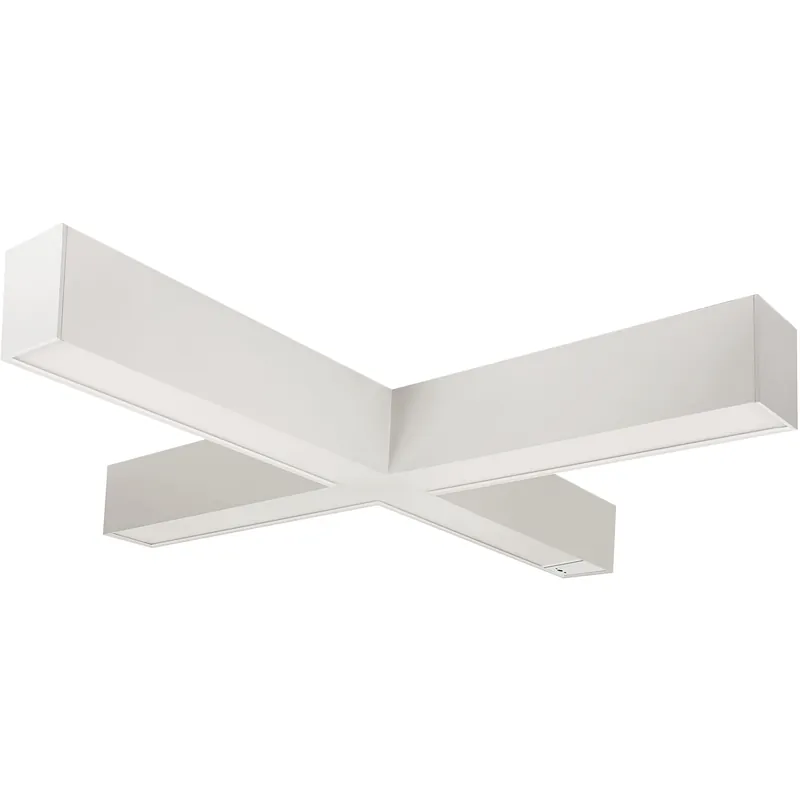 One Day Deal L-Line LED 2.75 inch White LED Indirect/Direct Linear Ceiling Light, X-Shaped, Selectable CCT