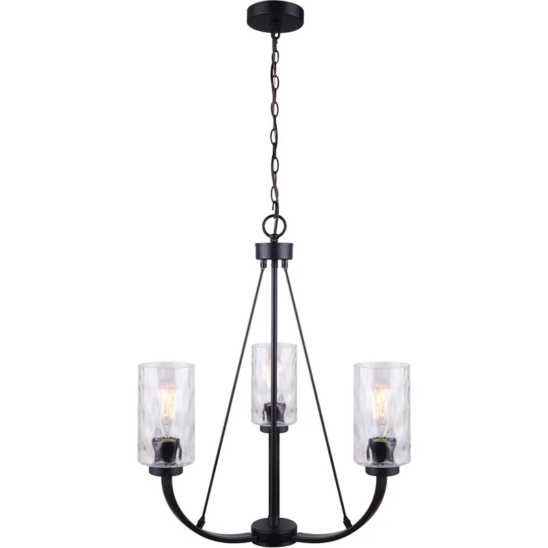Seasonal Sale Madison 3 Light 21 inch Black Chandelier Ceiling Light