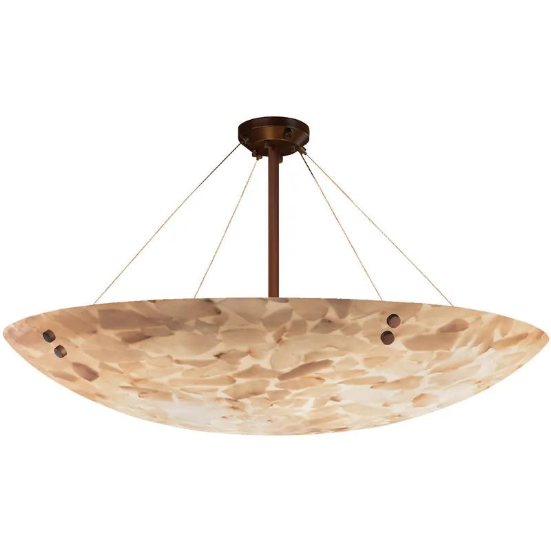 Alabaster Rocks LED 63 inch Dark Bronze Semi-Flush Ceiling Light Same Day Shipping
