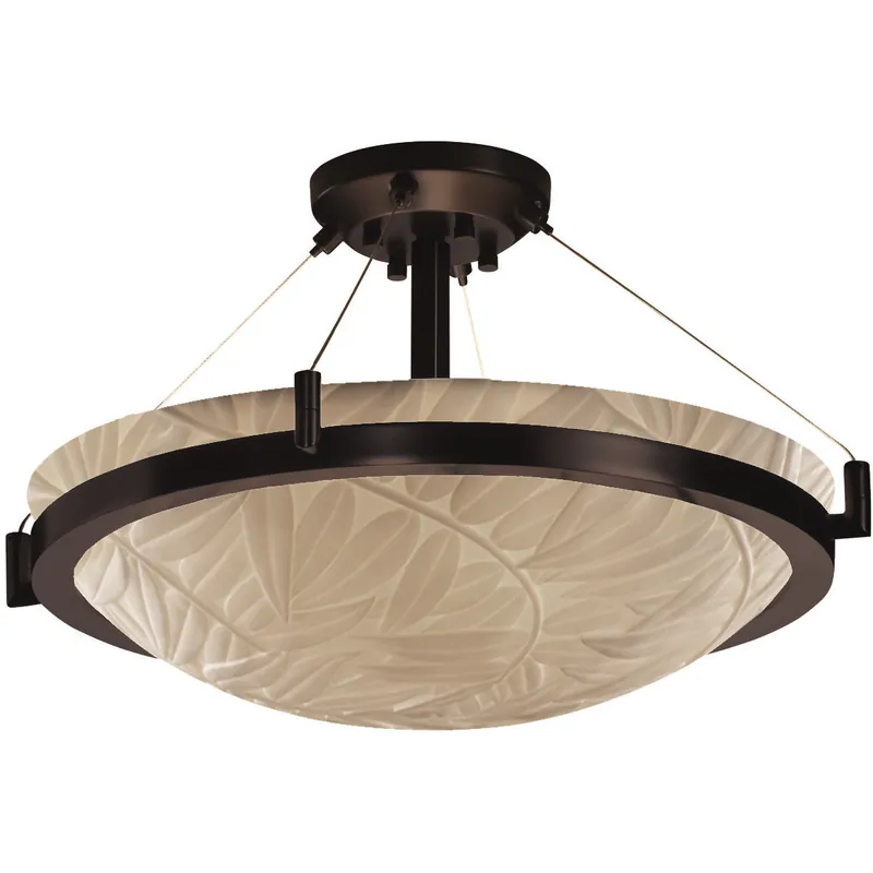Porcelina 8 Light 39 inch Dark Bronze Semi Flush Ceiling Light, Ring Family, Choices Must Have