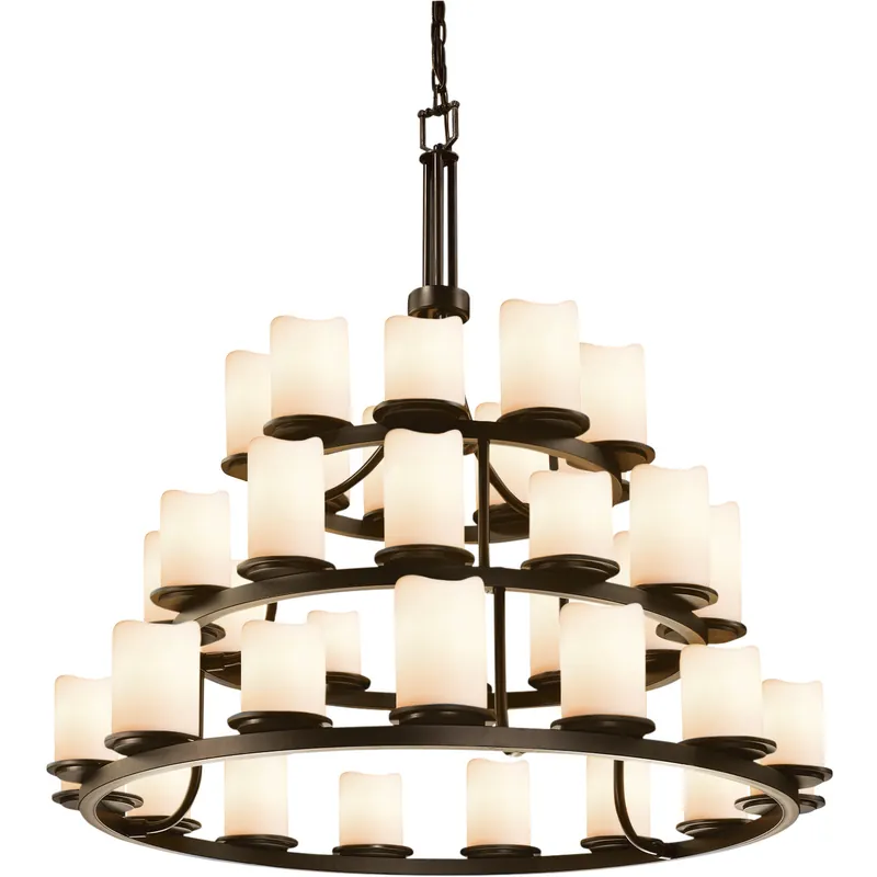 CandleAria 36 Light 42 inch Dark Bronze Chandelier Ceiling Light, Dakota Family, Choices Warranty Included