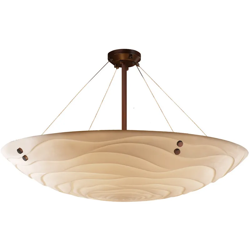 Porcelina LED 63 inch Dark Bronze Semi-Flush Ceiling Light Warranty Included