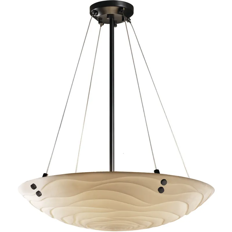 Porcelina 8 Light 51 inch Matte Black Pendant Ceiling Light, Finials Family, Choices Exclusive Offer